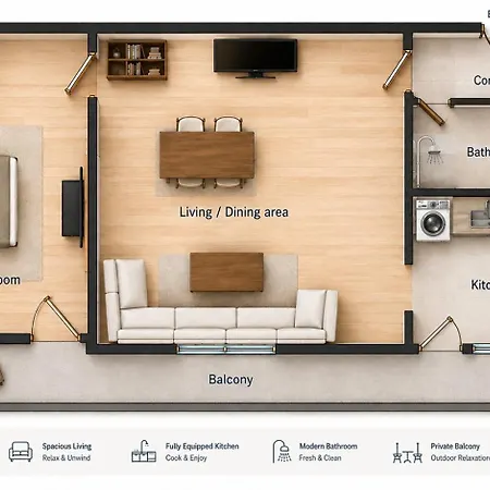 Rhodope Escape - Modern 1br With Balcony & Free Parking Smolyan